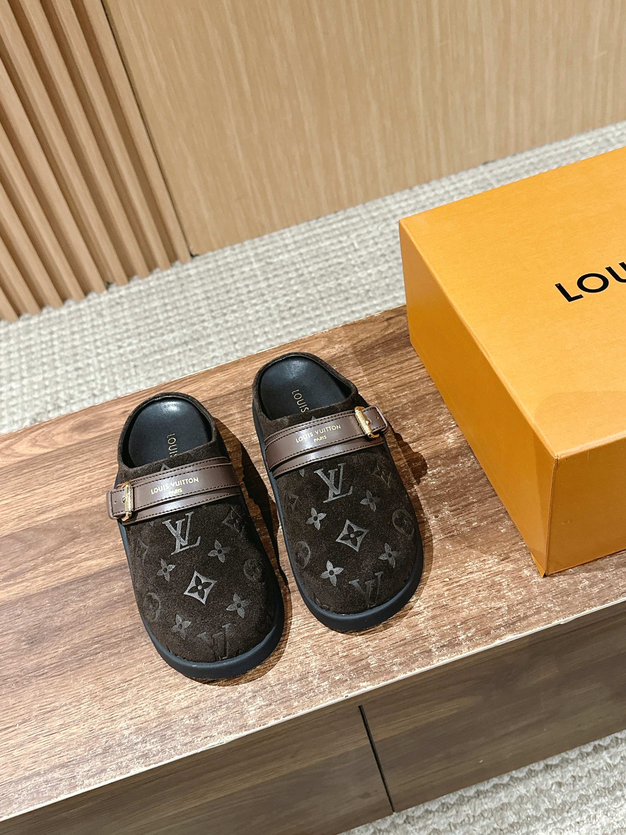 Сандалии LV Birkenstocks - Замшевые - Кофейно-коричневые