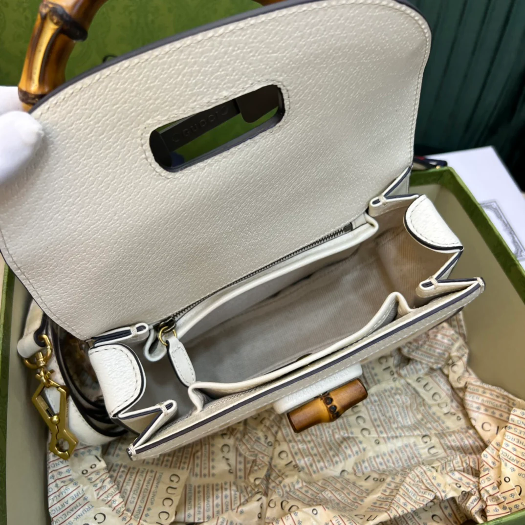Сумка Gucci из бамбука - 21x15x7 см