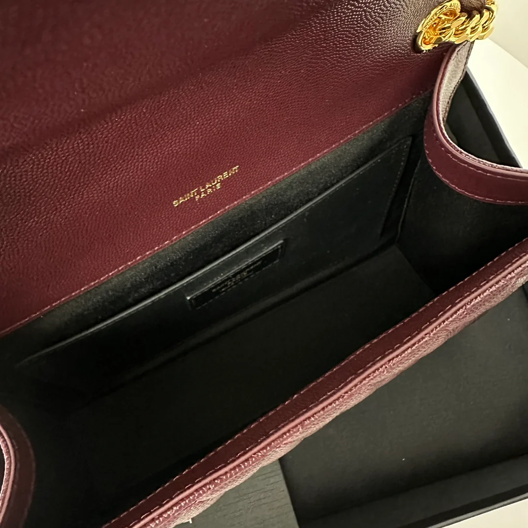 Конверт YSL, маленький, винно-красный