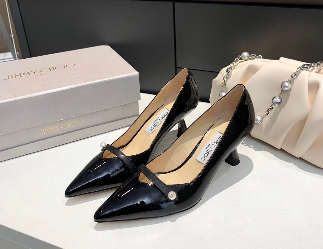 Туфли на высоком каблуке Jimmy Pearl с пряжкой и острым носком - 3