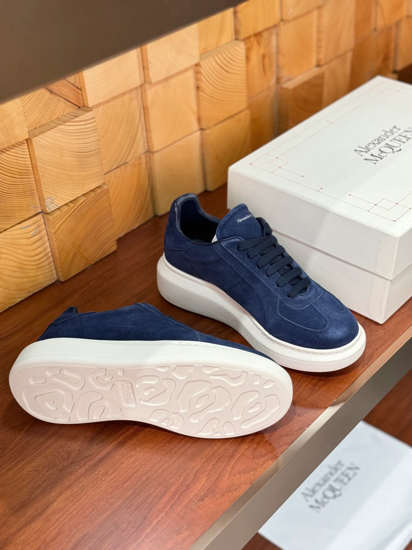 Повседневные туфли McQueen 2024 - синие