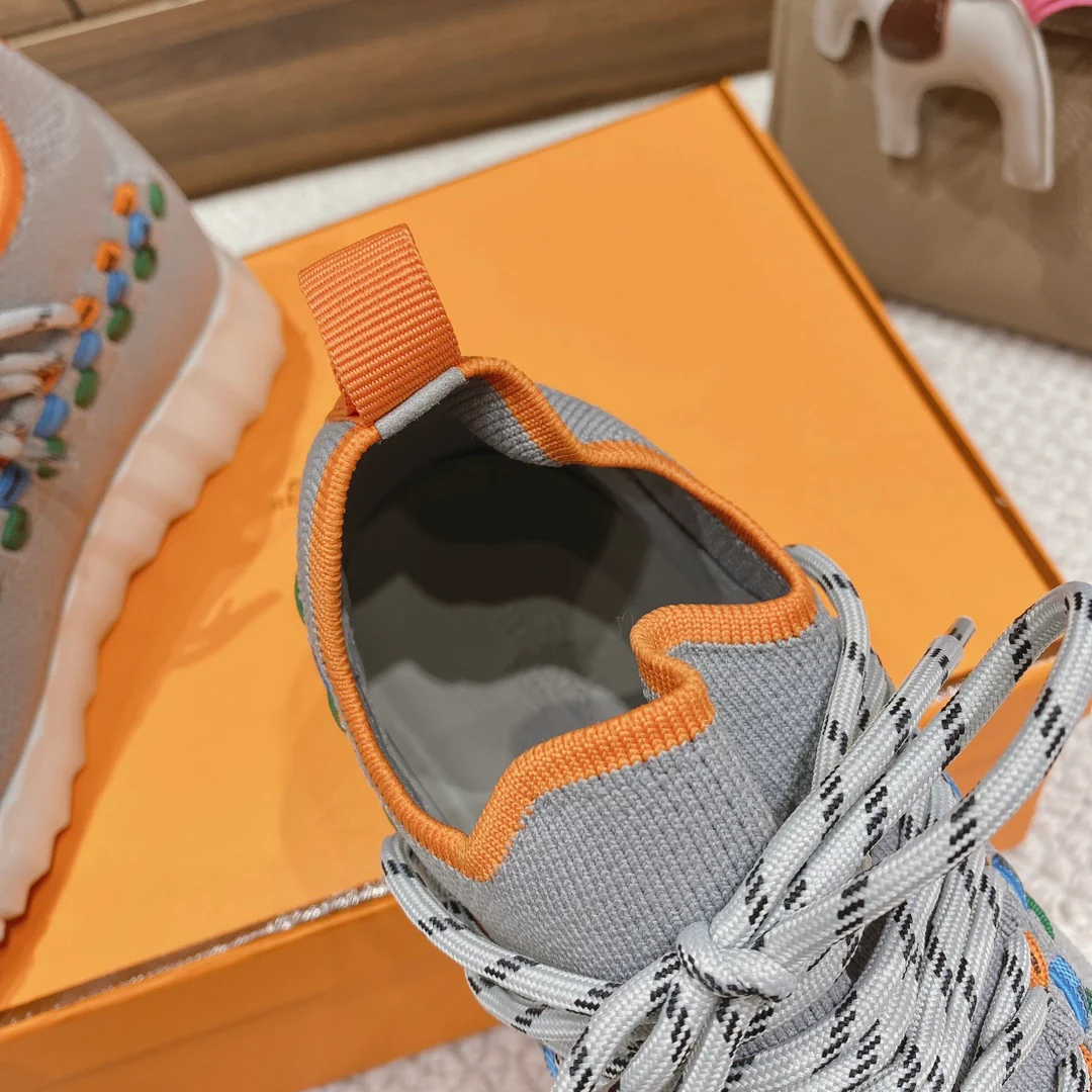 Новинка весны 2022 года от Hermes - Повседневные кроссовки - Унисекс - Серые - 1