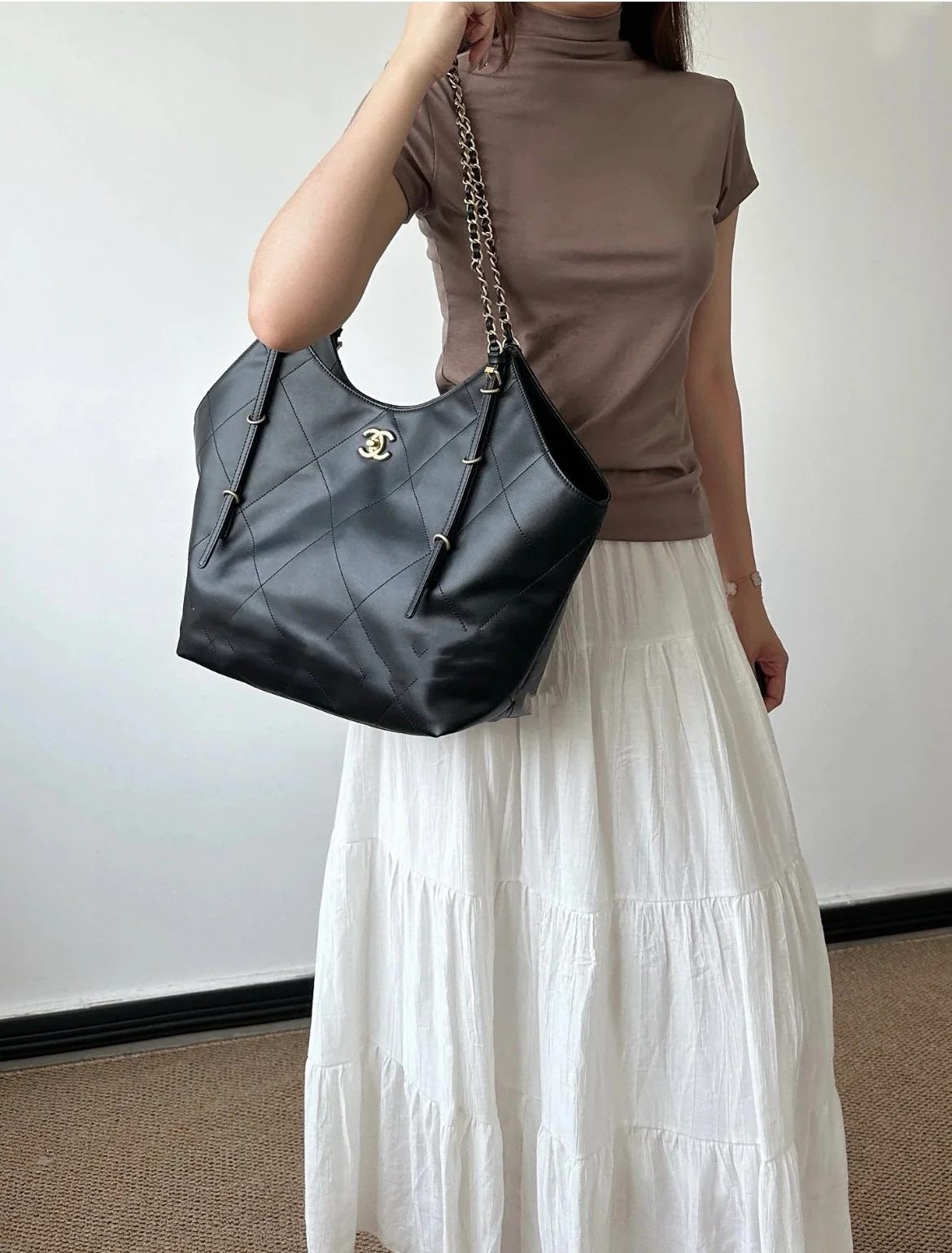 Большая сумка-шоппер 25s - черная