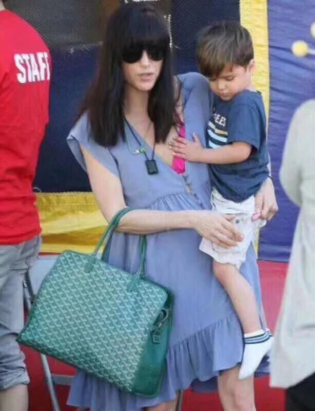 Маленькая складная холщовая сумка Goyard - зеленая