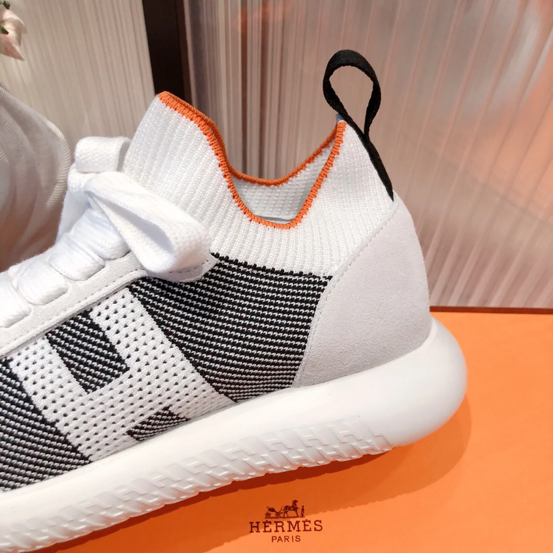 Белые кроссовки Hermes, повседневная обувь - 1