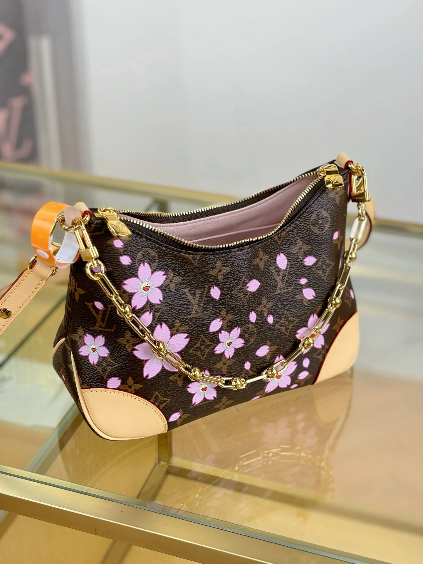 LV-mb163c-tm-boulogne-handbag-small-cherry blossom style