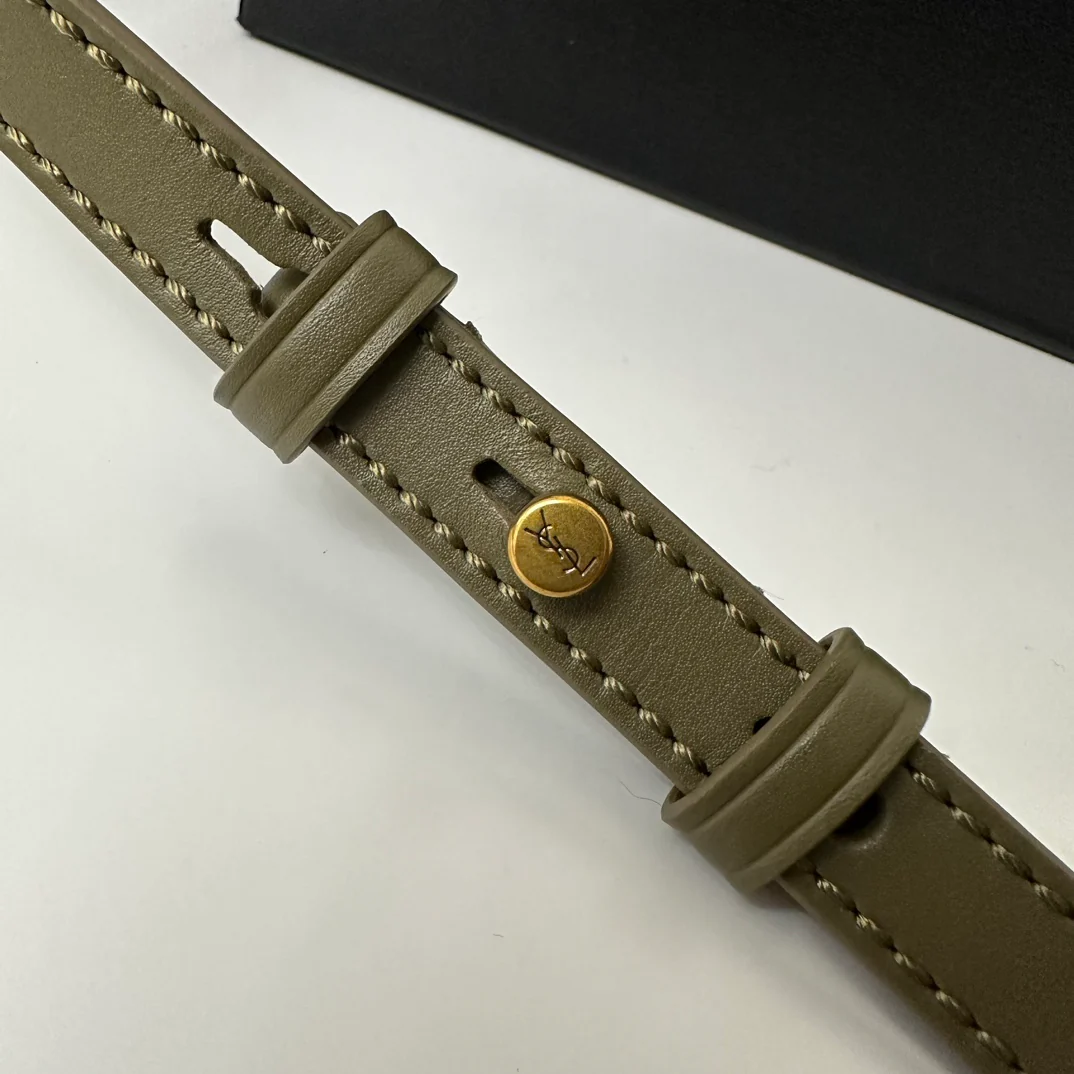 Сумка-седло YSL-Kaia, оливково-зеленая