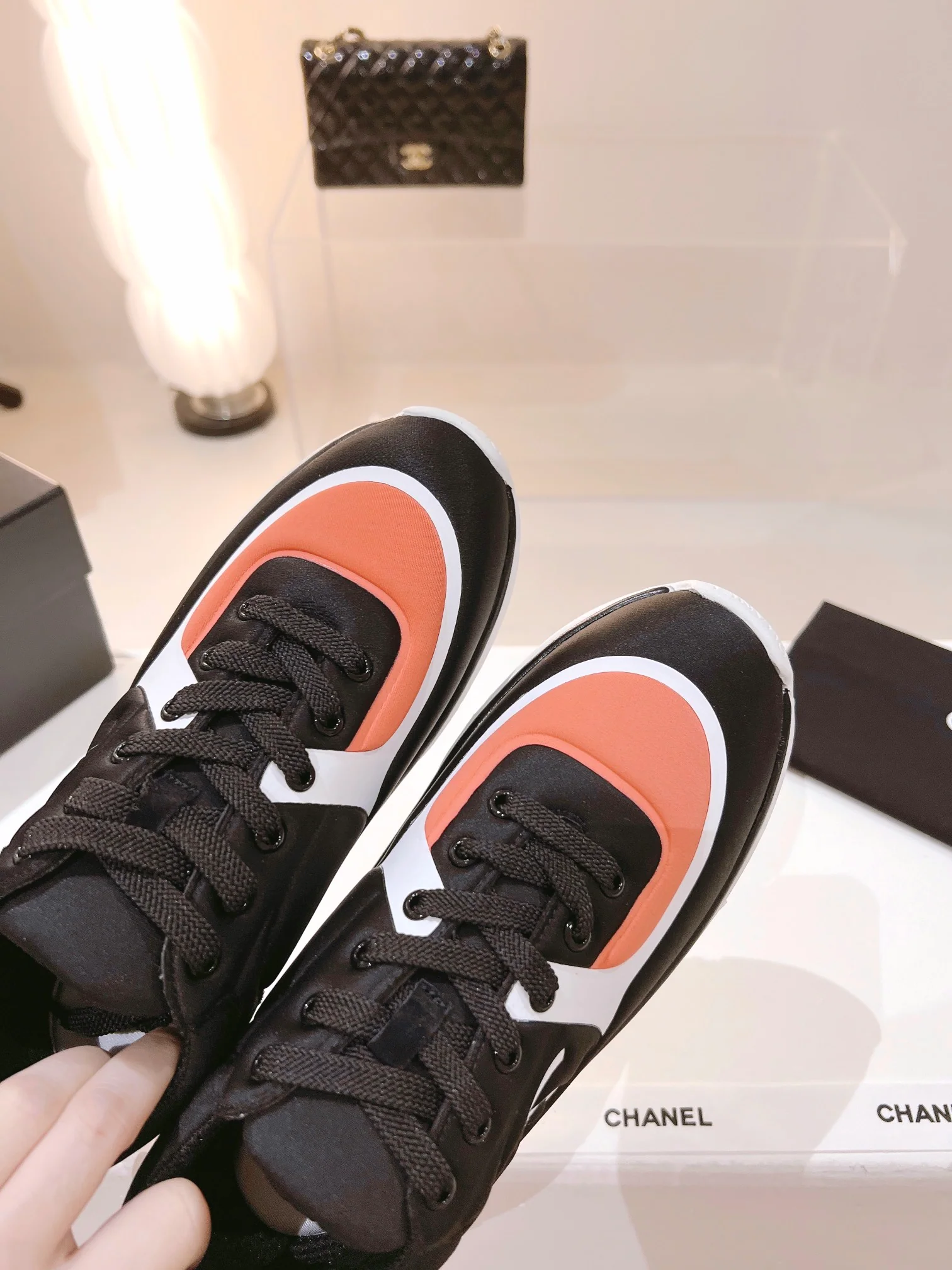 Chanel - Спортивные повседневные туфли - Черно-розовые