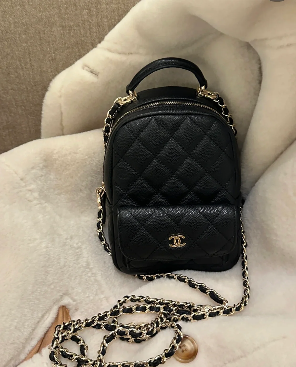 Мини-рюкзак Chanel 24c - черный