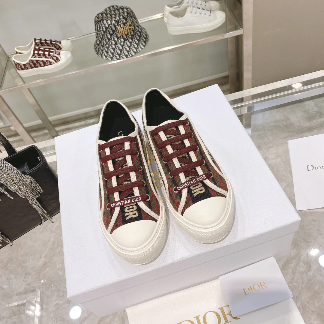 Вышитые парусиновые туфли Dior - 7