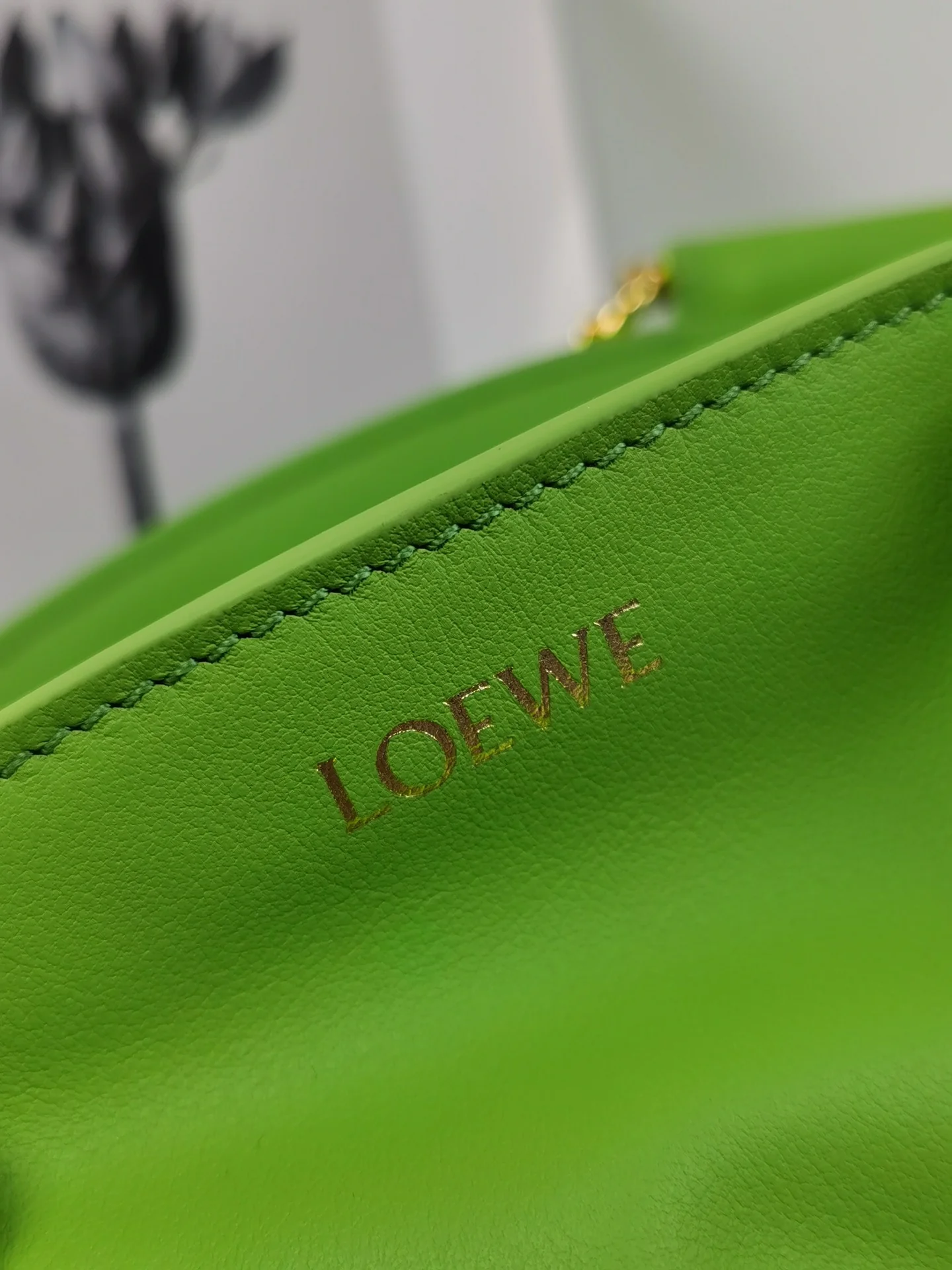 Сумка для прогулок Loewe Paseo - телячья кожа наппа - маленькая - с цепочкой - зеленая