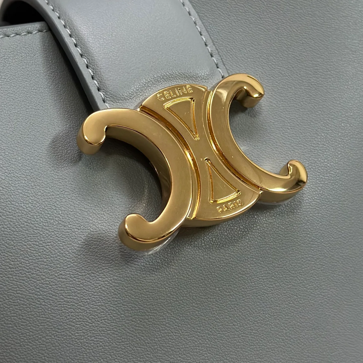 Сумка-ведро Celine Triomphe - Мини - Ледяной синий