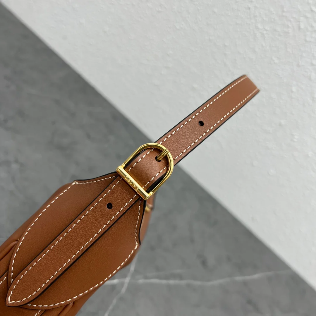 Мини-сумка через плечо Celine Romy - бежево-коричневая