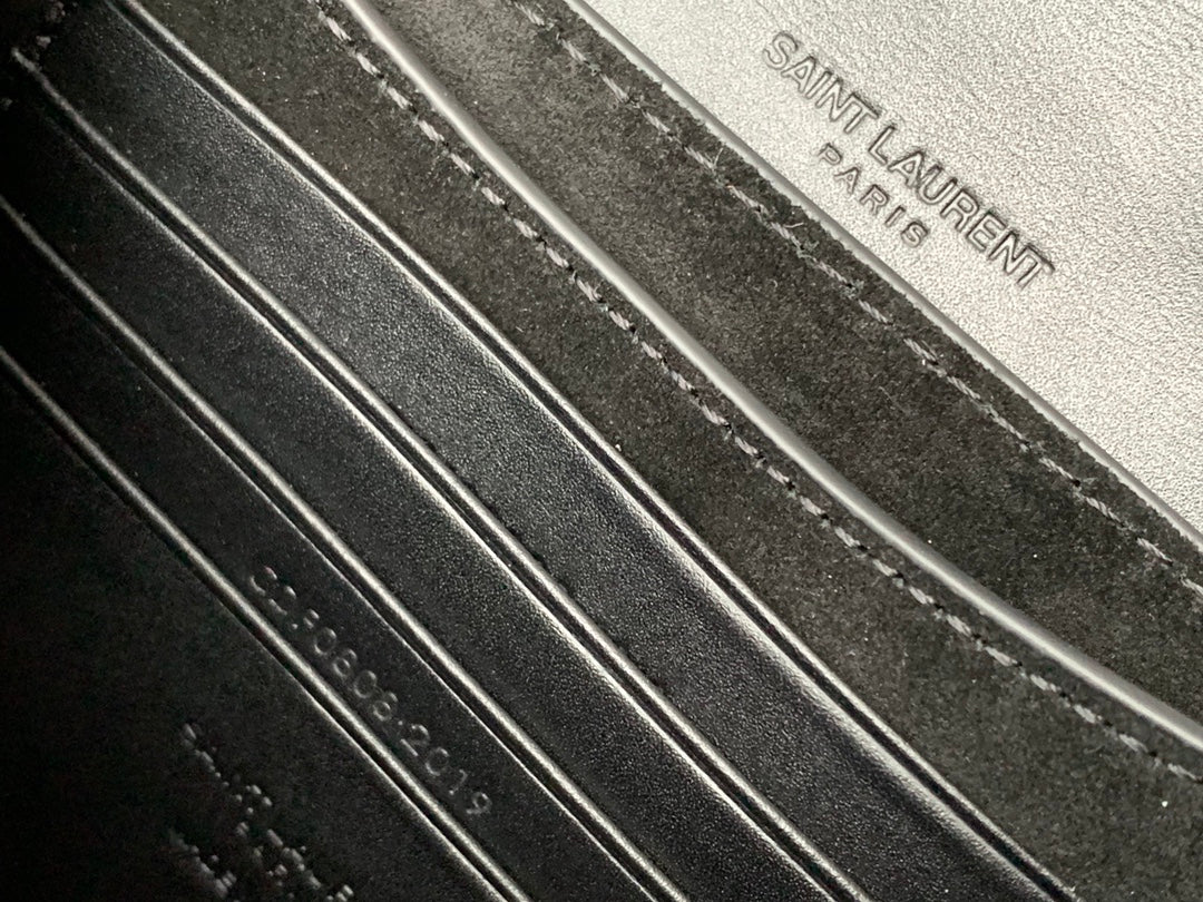 Летняя коллекция YSL 2020 - Сумка-седло Kaia - Черная - 15 см