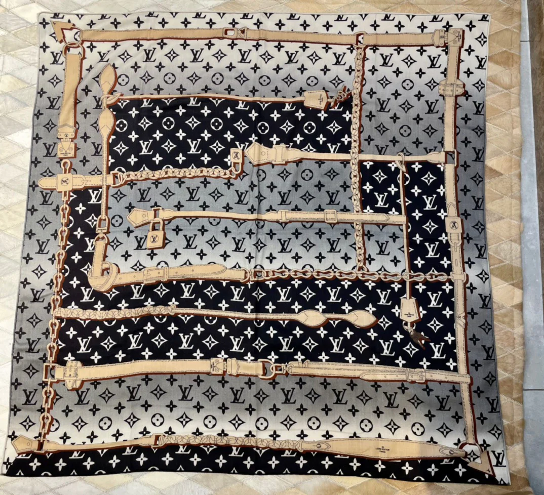 LV - Двусторонний шарф, 110 см - Детский флис, класс 1