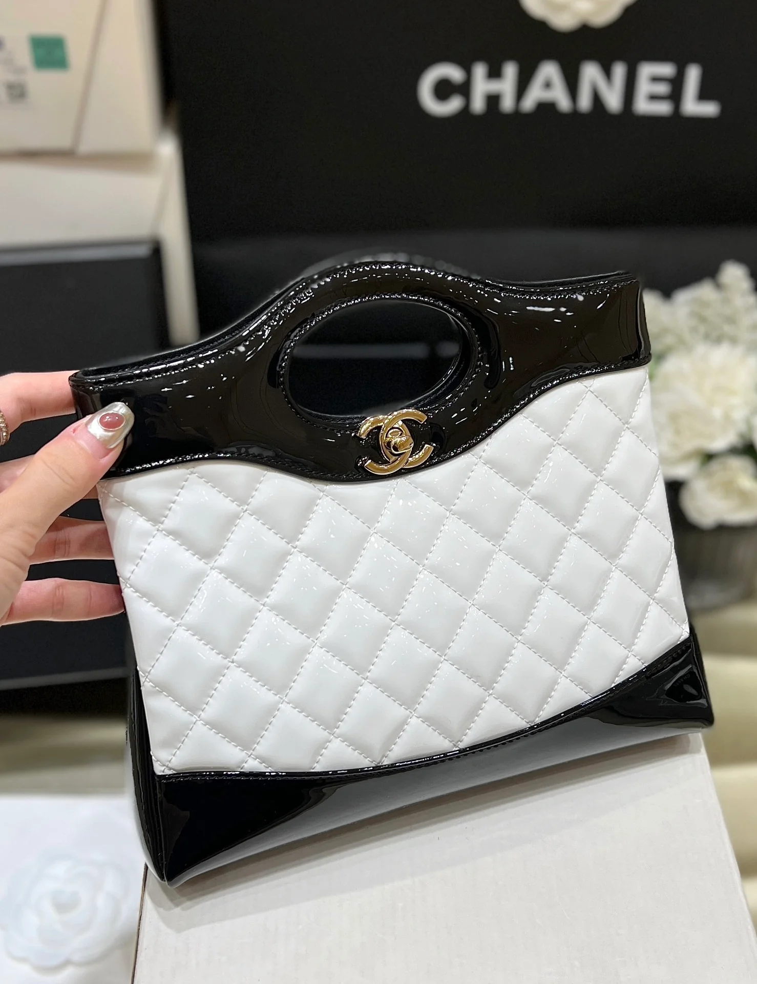 Коллекция Chanel Pre-Fall 2023 - сумка 31bag - черно-белая - мини