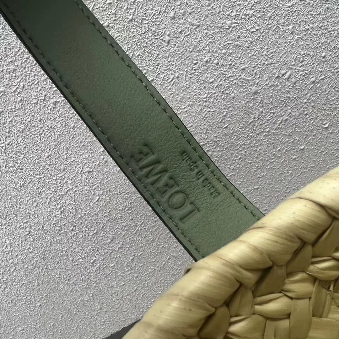 Соломенная сумка Loewe - 40 см - Большая - Зеленая