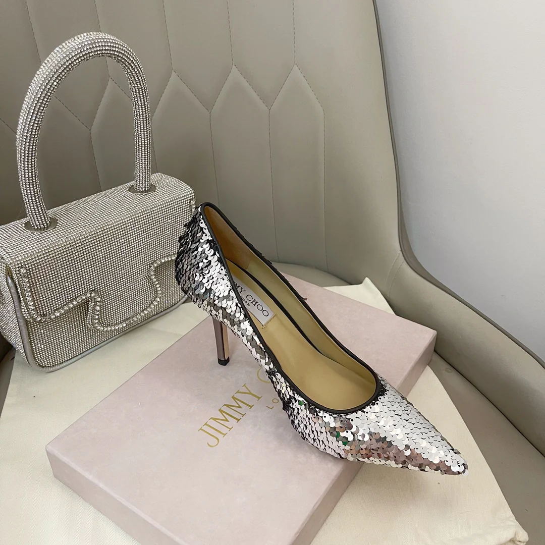 Jimmy - Туфли на шпильке с пайетками - Туфли на высоком каблуке