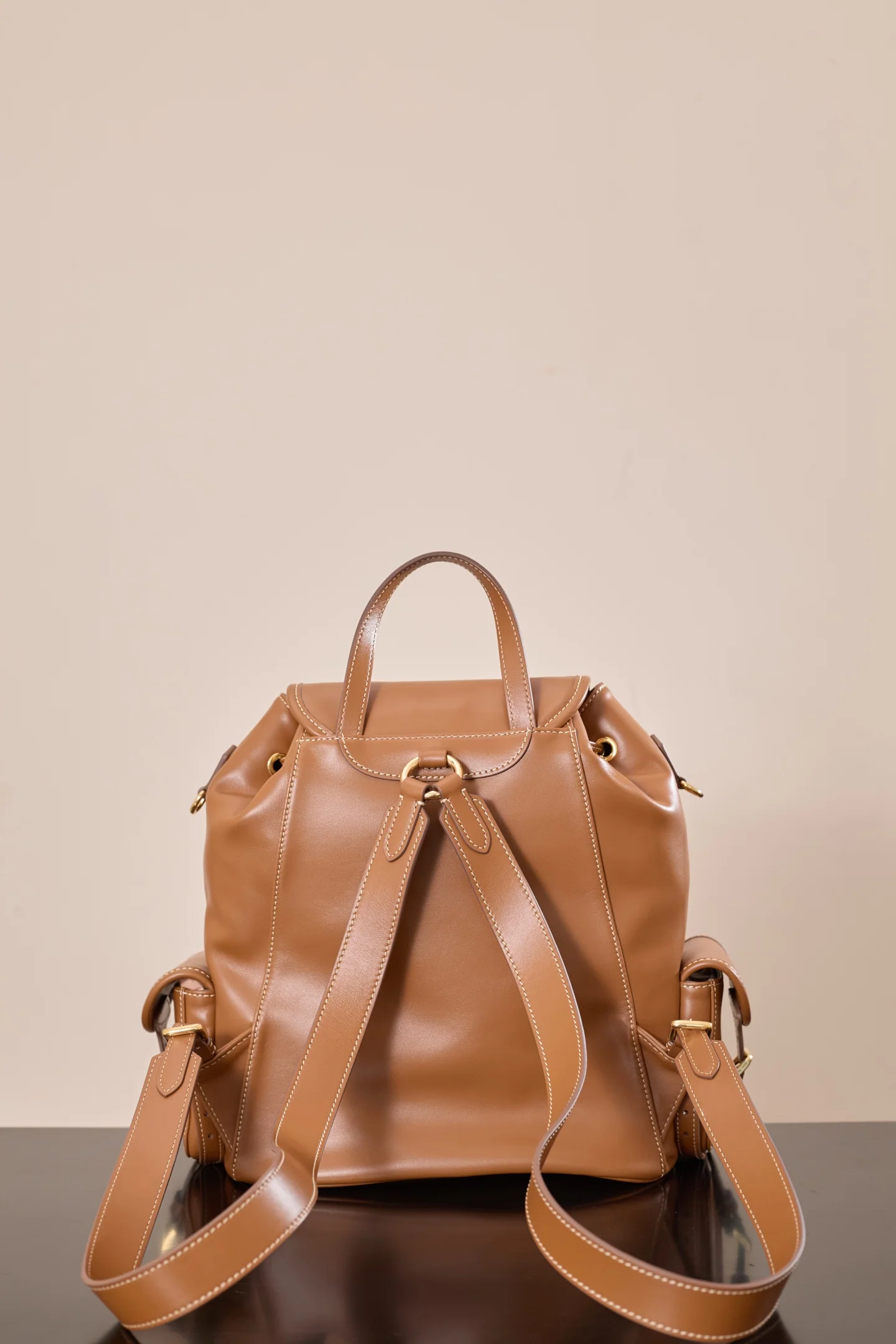 Рюкзак Miu Miu-5bz042m1880 из коровьей кожи - коричневый