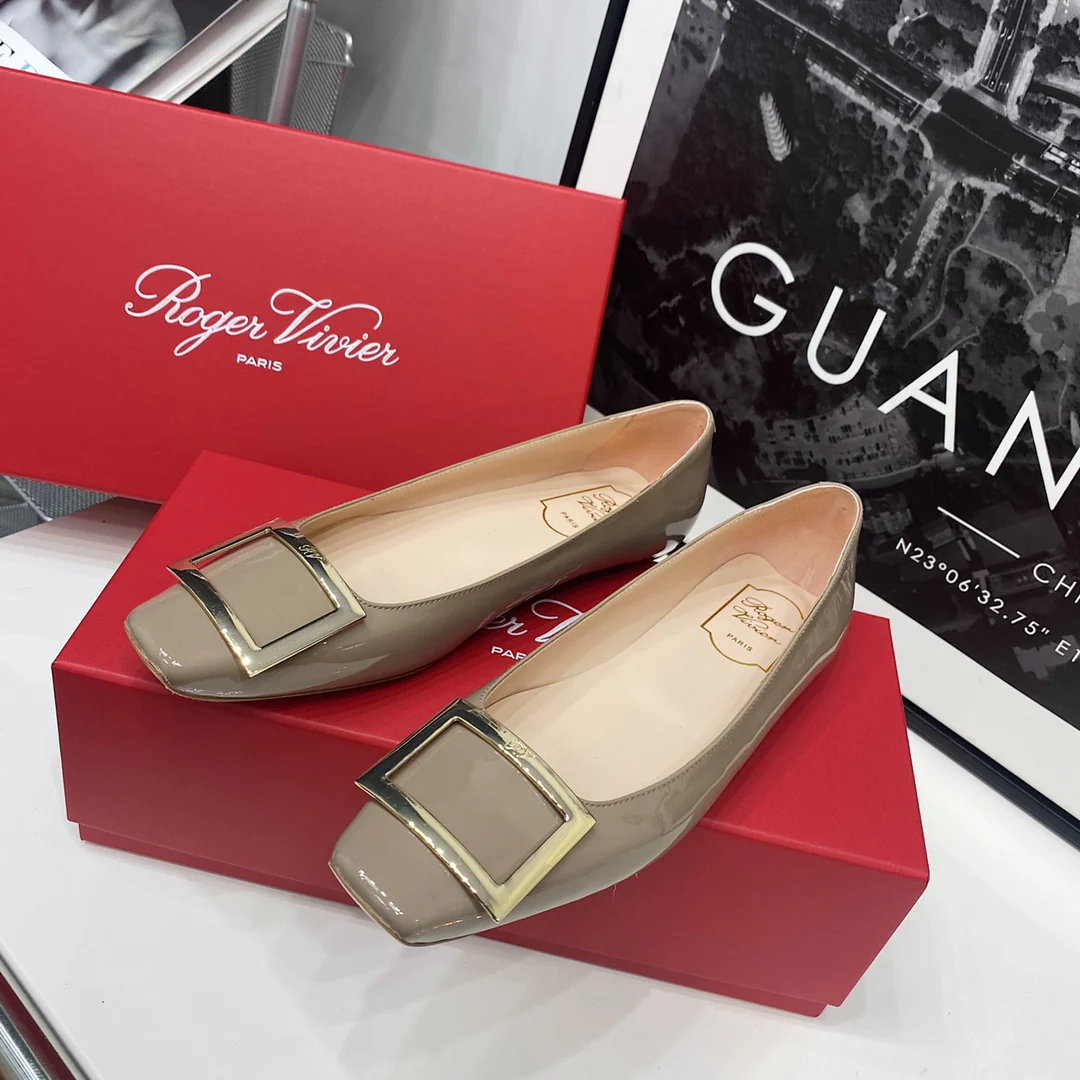 RV-Flat Bottom Square Toe-Khaki Grey