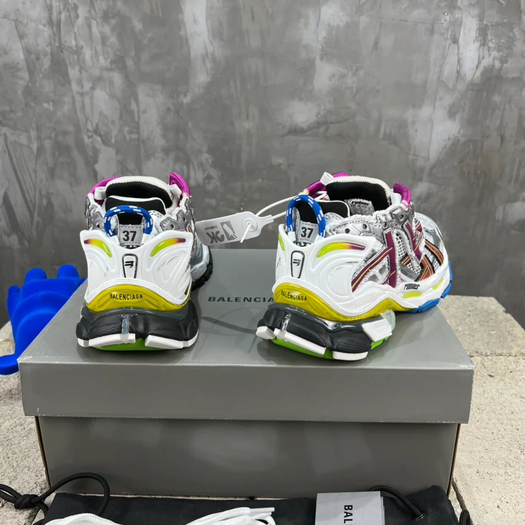 Кроссовки Balenciaga Runner - унисекс - серебристо-фиолетовые