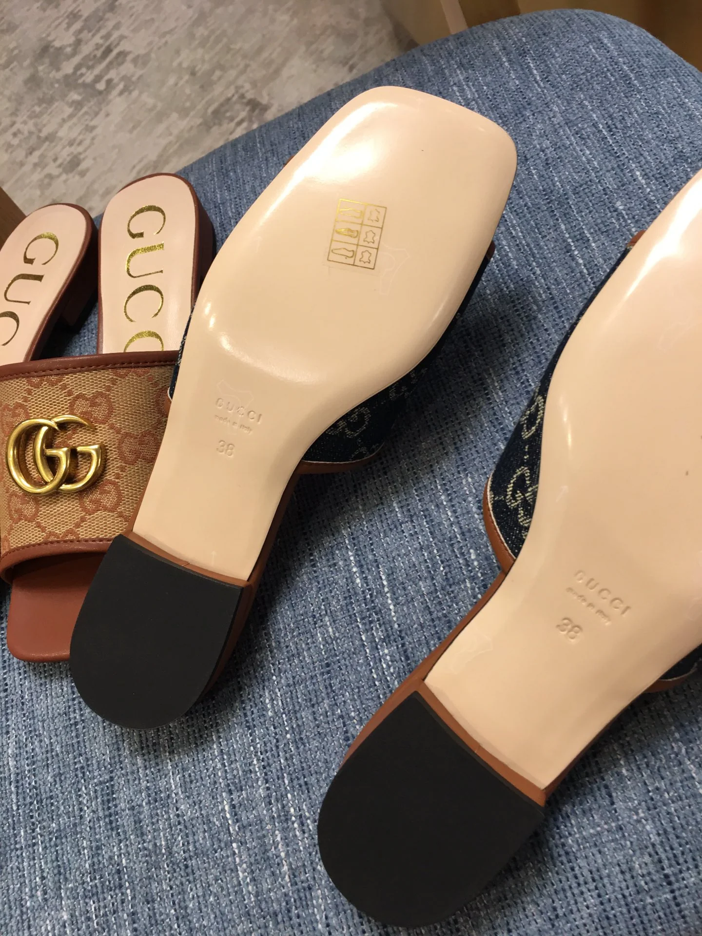 Тапочки Gucci с квадратным носком