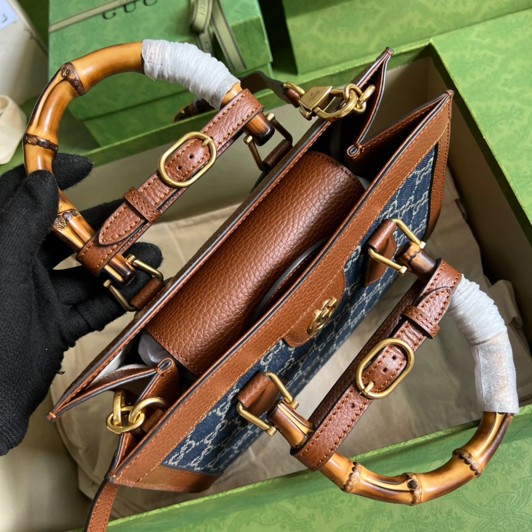Сумка-тоут Gucci с бамбуковой ручкой - 27x24x11 см - 2 шт.