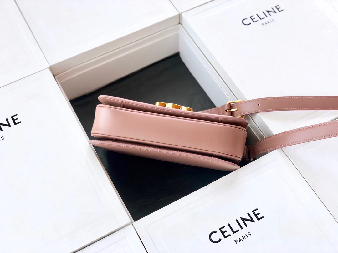 Celine Triomphe Medium Calfkin Rose Pink