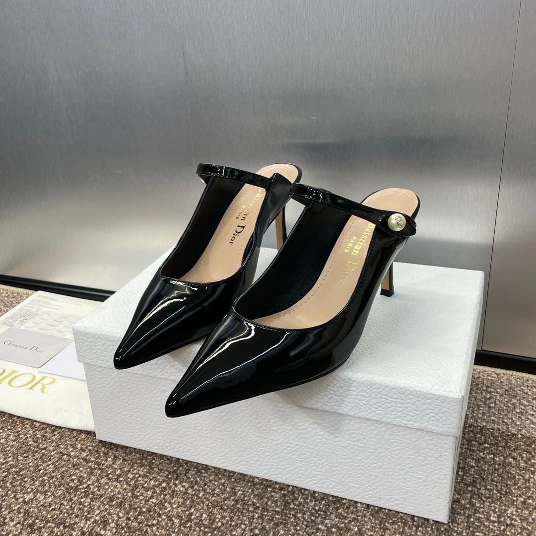 Босоножки на высоком каблуке Dior 2024 - Черные - 1
