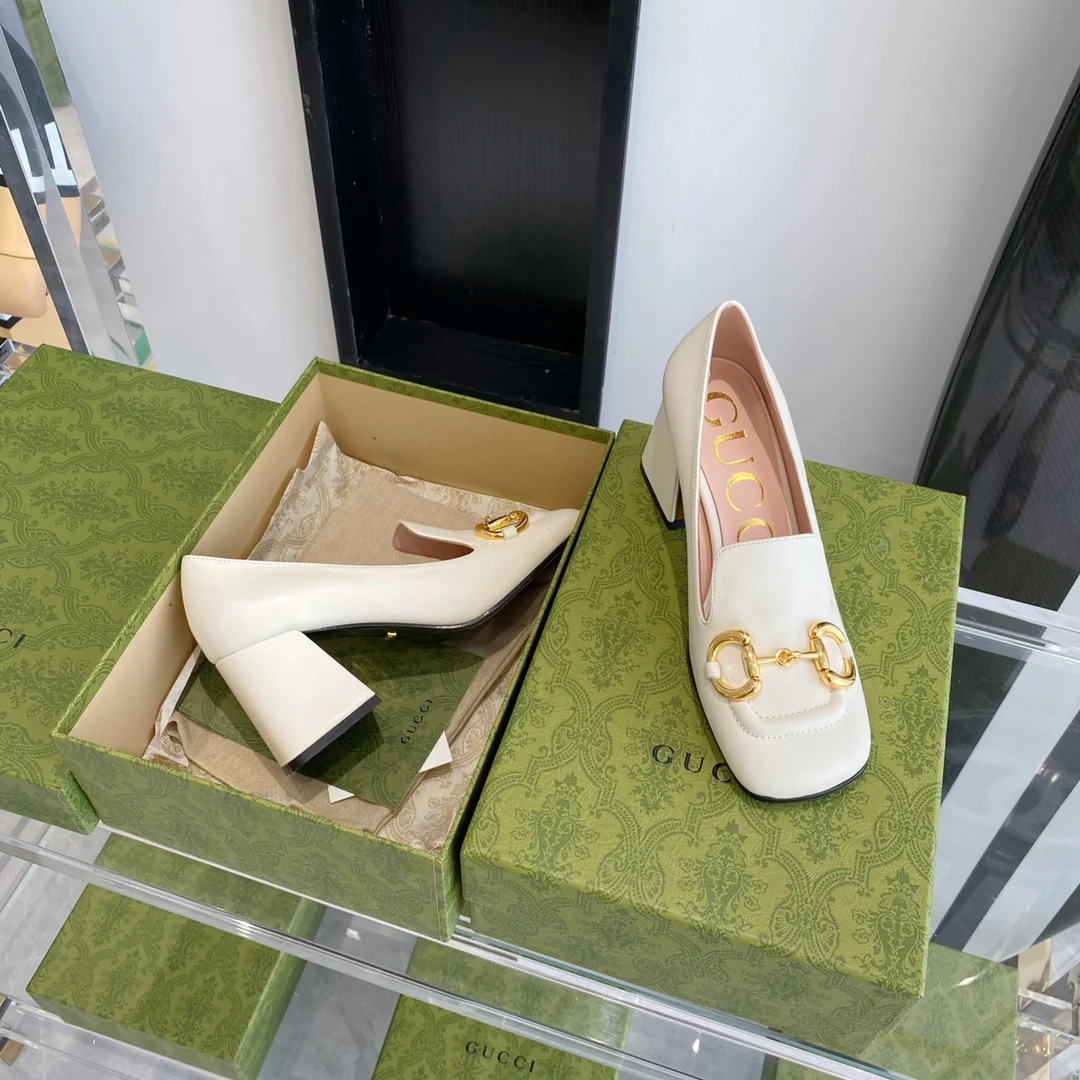 Туфли Gucci Retro с квадратным носком и массивным каблуком - 3