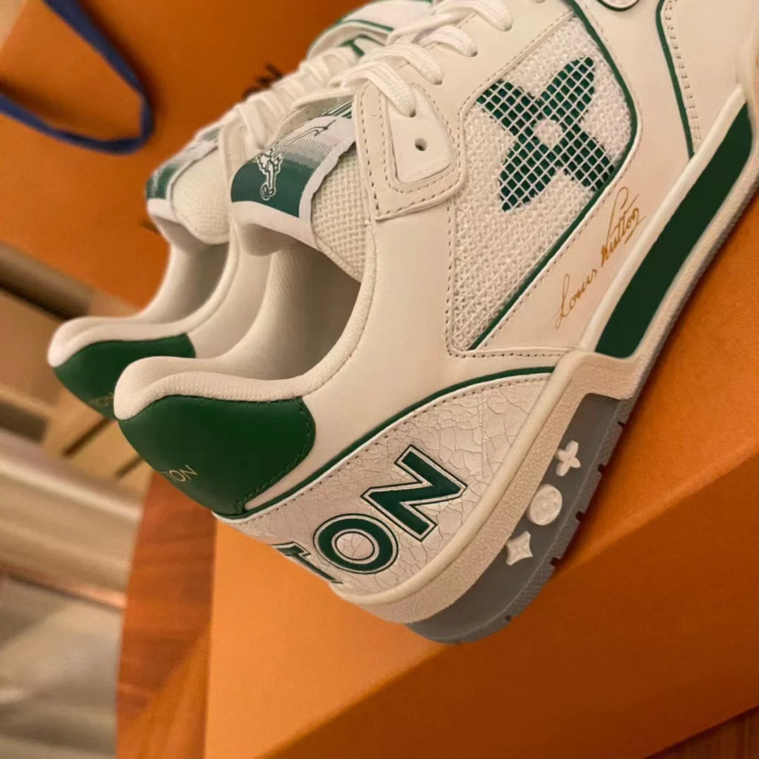 Кроссовки LV Trainer Series - на липучках - унисекс - бело-синие