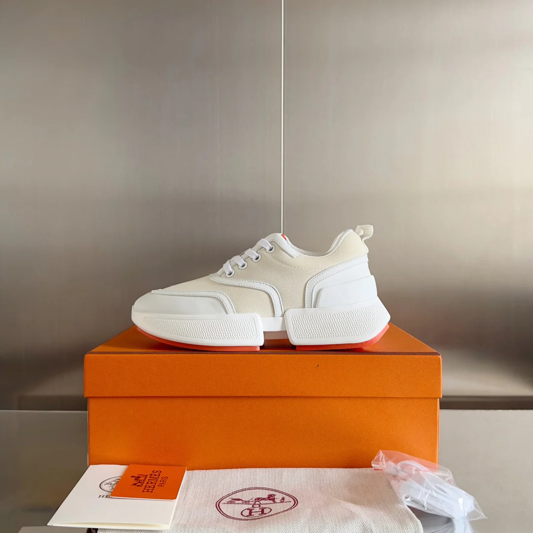 Новые повседневные кроссовки Hermes Giga Series 2023, унисекс, розовые.