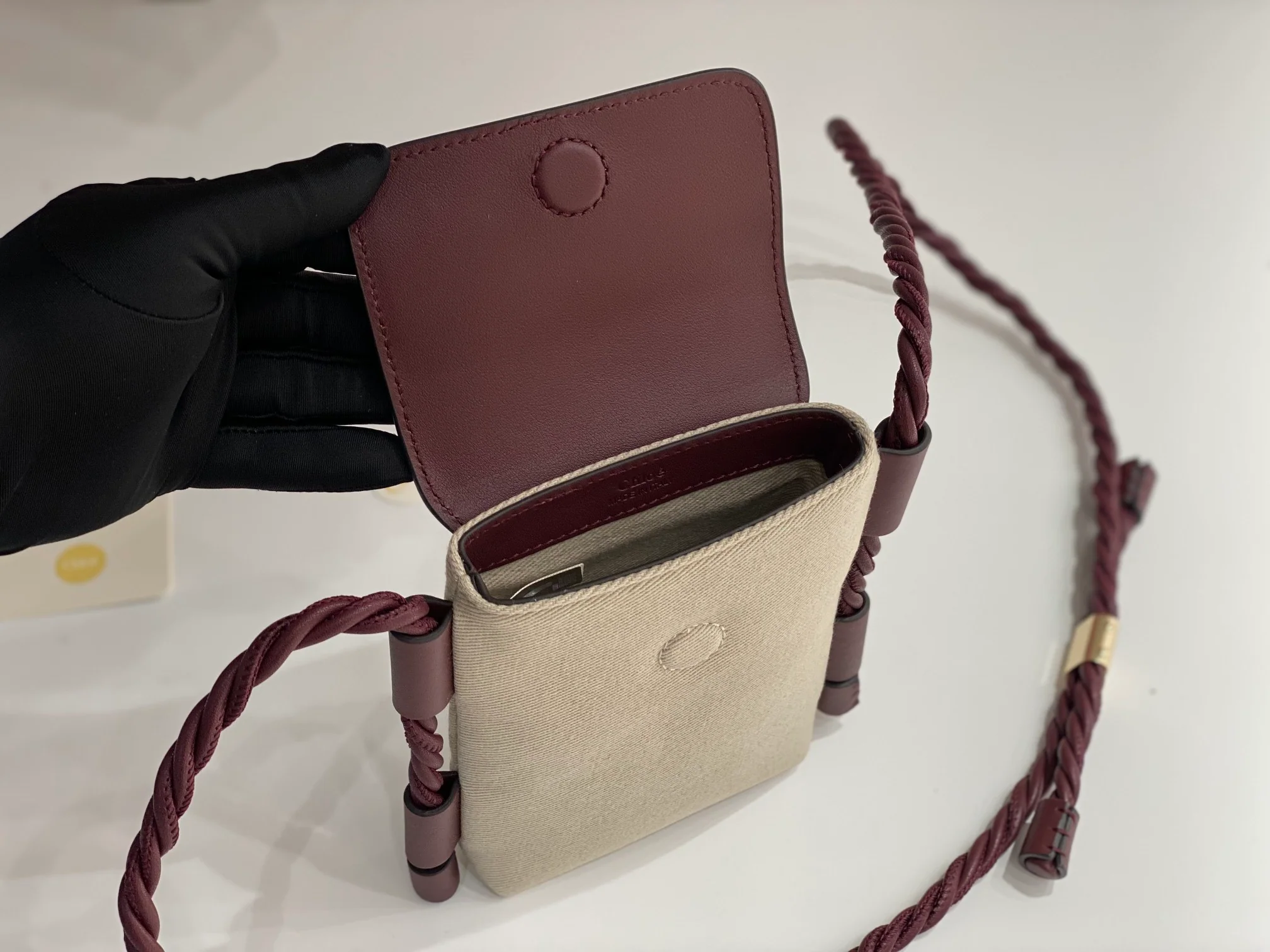 Сумка для телефона Chloe Key X - бордовая