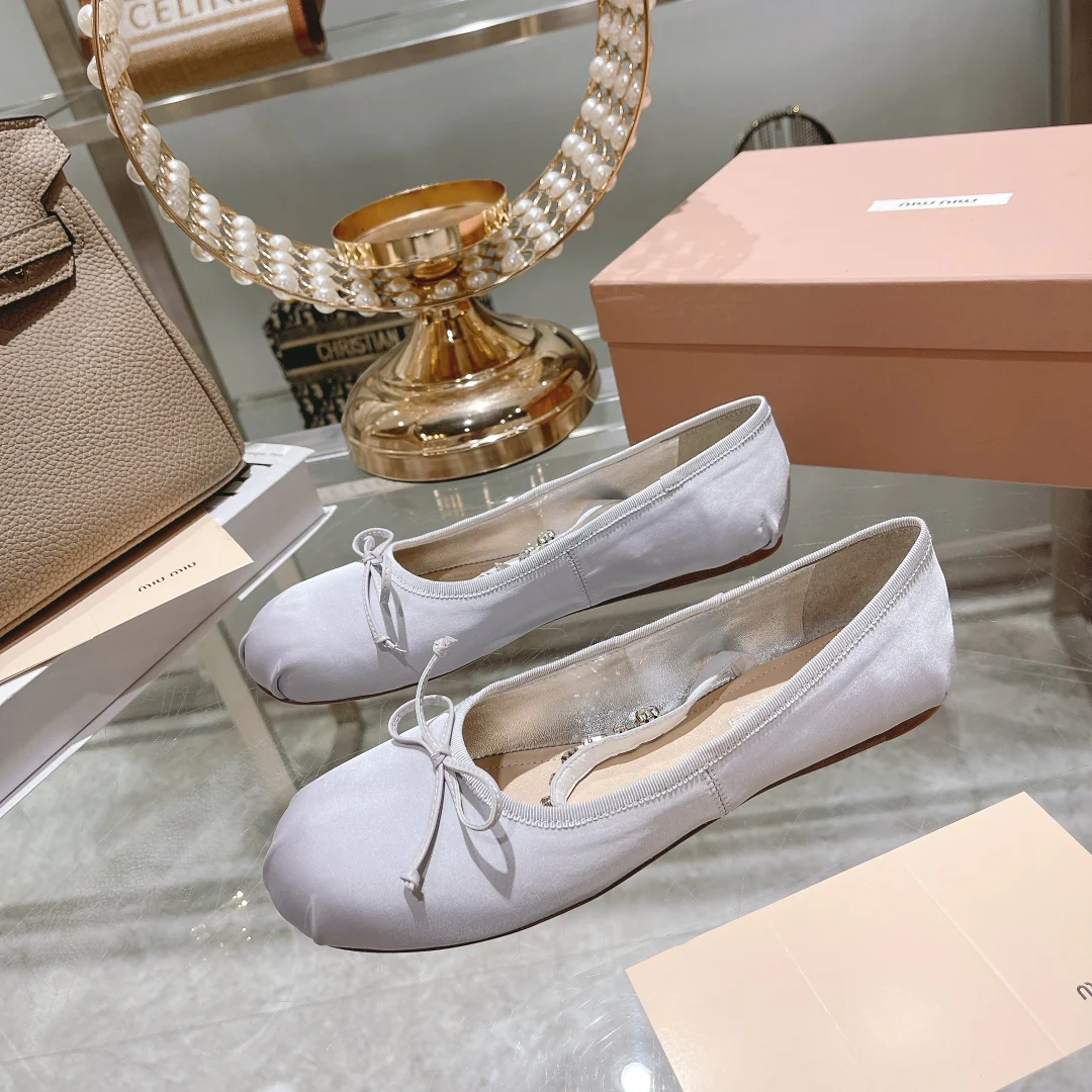 Балетки Miu Miu - French Fairy Ballet Flats - белые