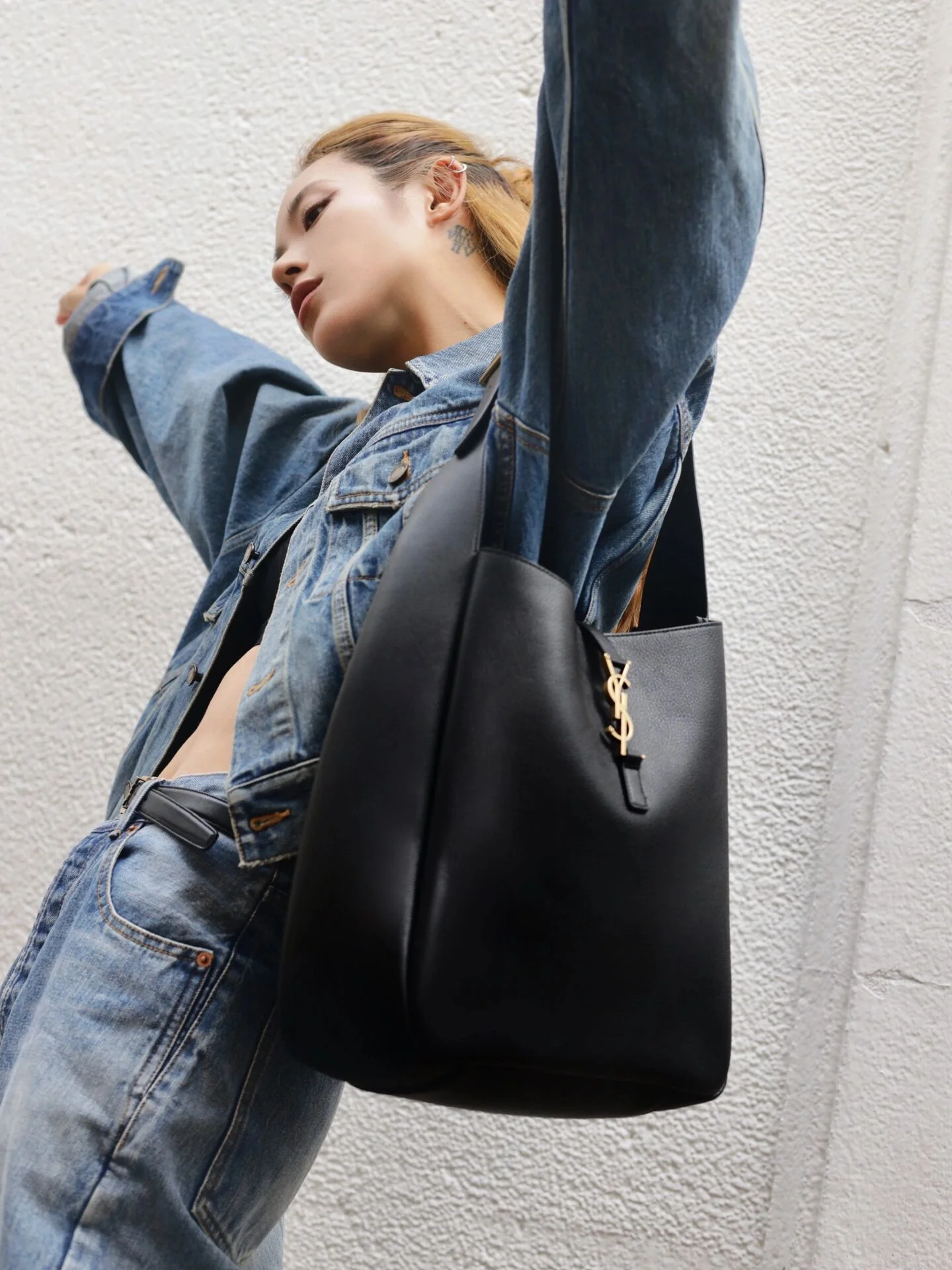 YSL-le-5a7-hobo-underarm bag-black