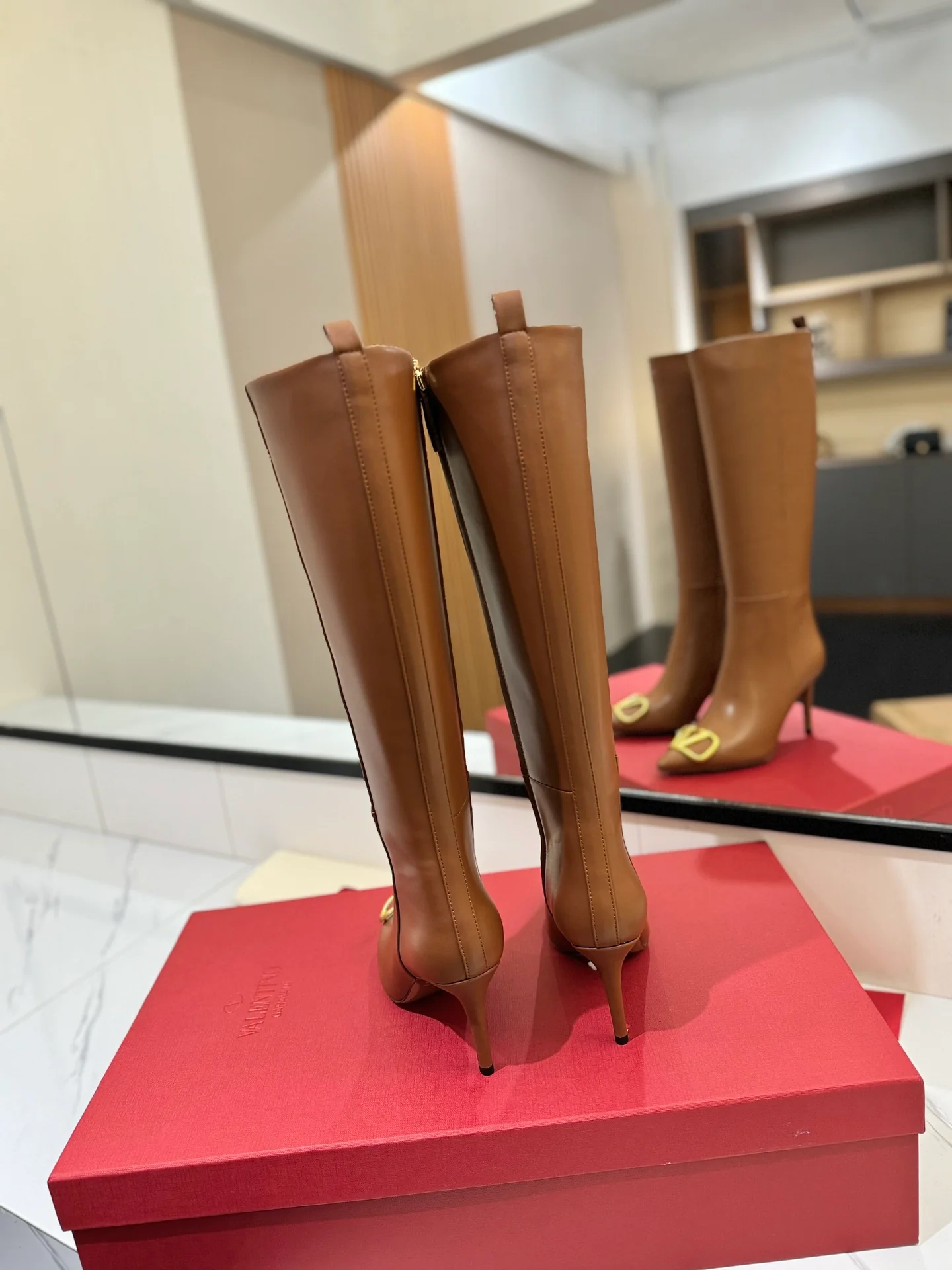 Ботинки для верховой езды Valentino 2024 - коричневые