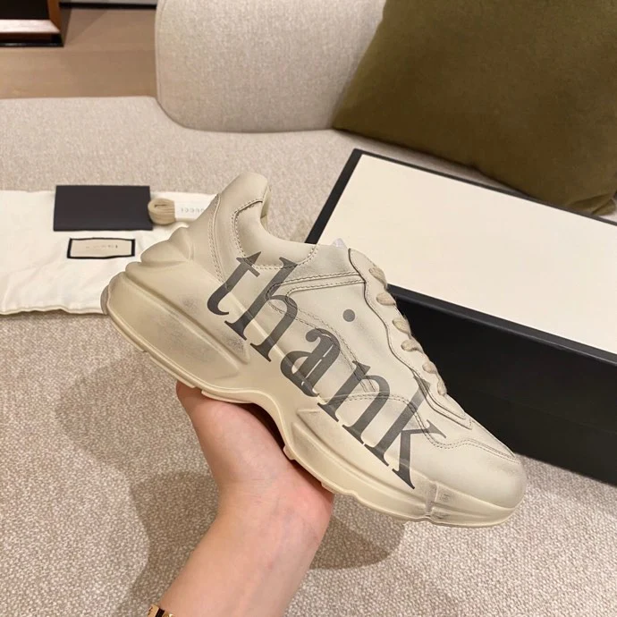 Массивные кроссовки Gucci - унисекс - 6