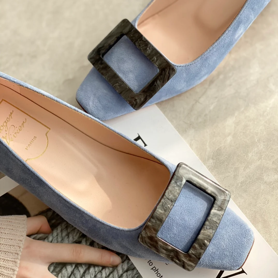 Обувь RV - Новинка начала осени 2023 года - Туфли на низком каблуке - Синие