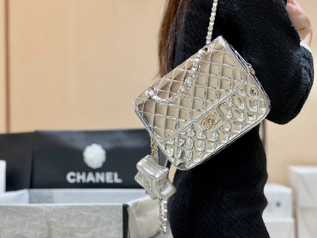 Рюкзак Chanel Early Spring Collection 24c - серебристый
