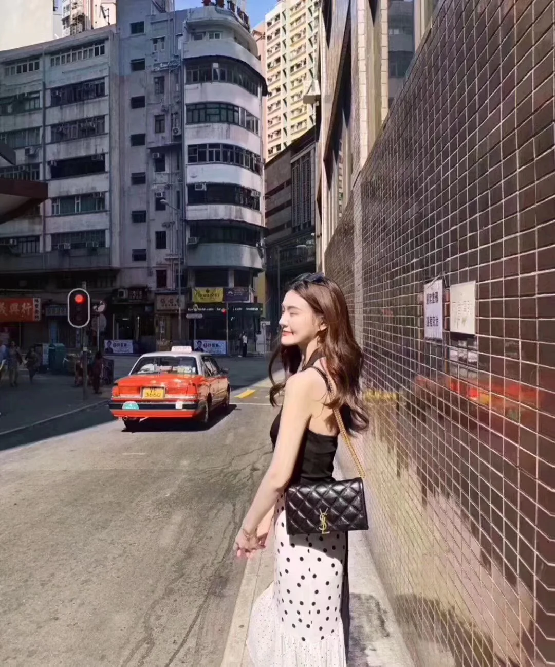 Сумка YSL-Becky из овечьей кожи с ромбовидной стёжкой и цепочкой - 1 шт.