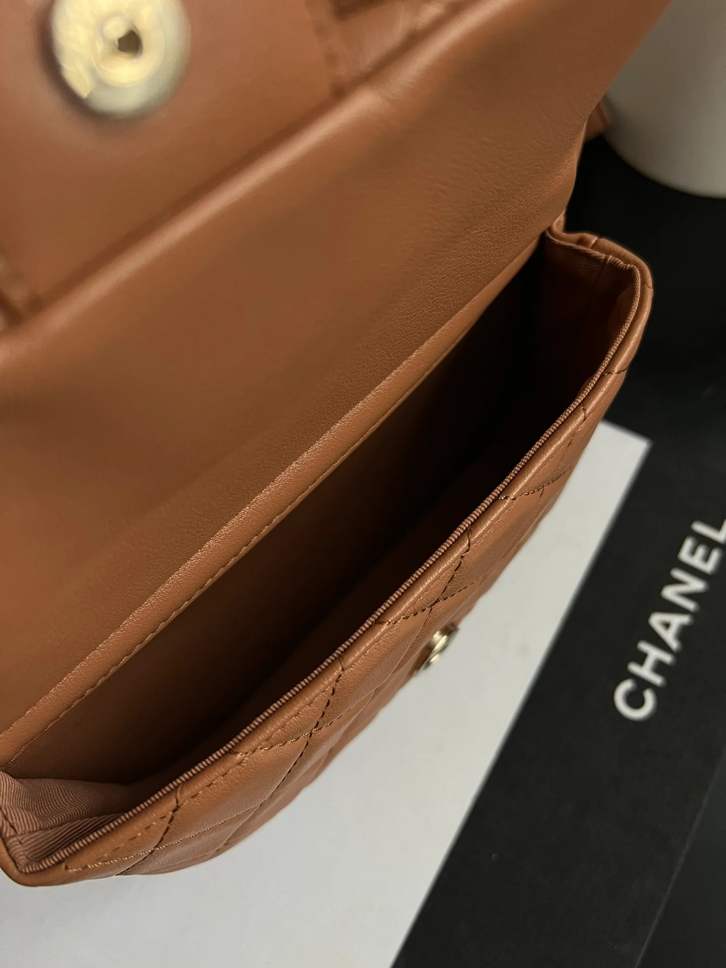 Рюкзак Chanel 24p - Карамельный, большой