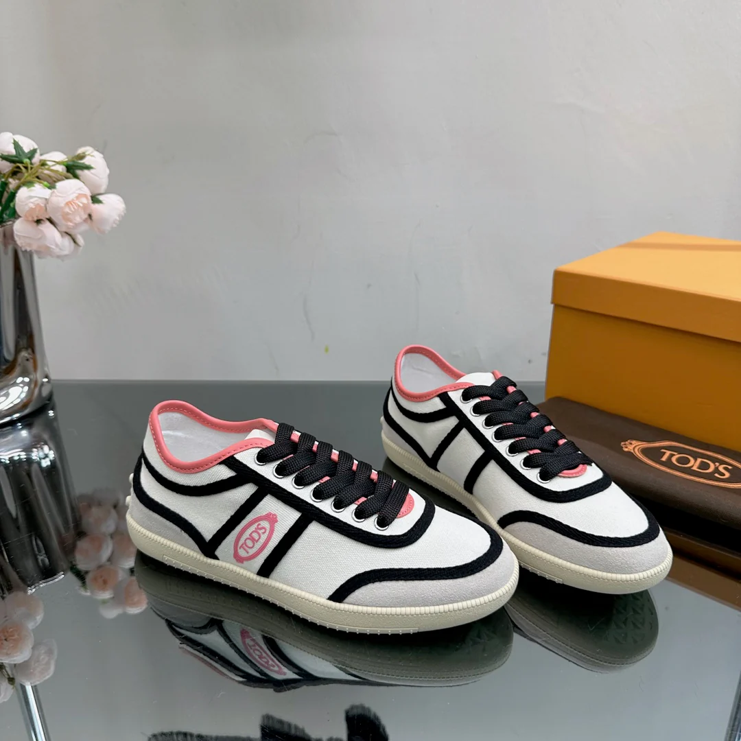 Повседневные балетки Tods - белые и розовые