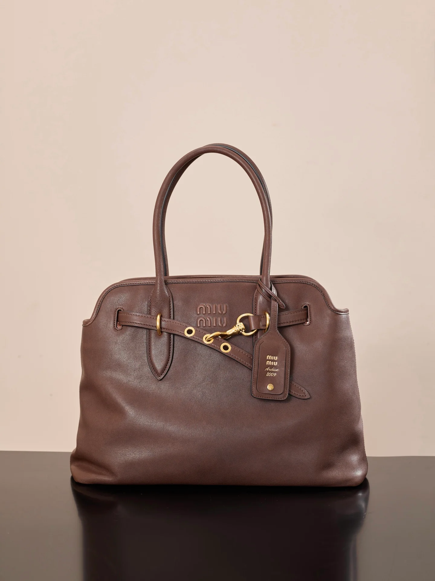 Miu Miu - Кожаная сумка - Вертикальный - Цвет 