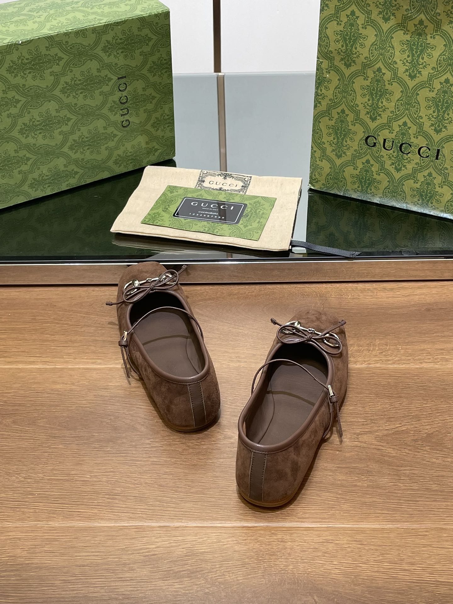 Балетки Gucci 2024 - Кофейно-коричневые