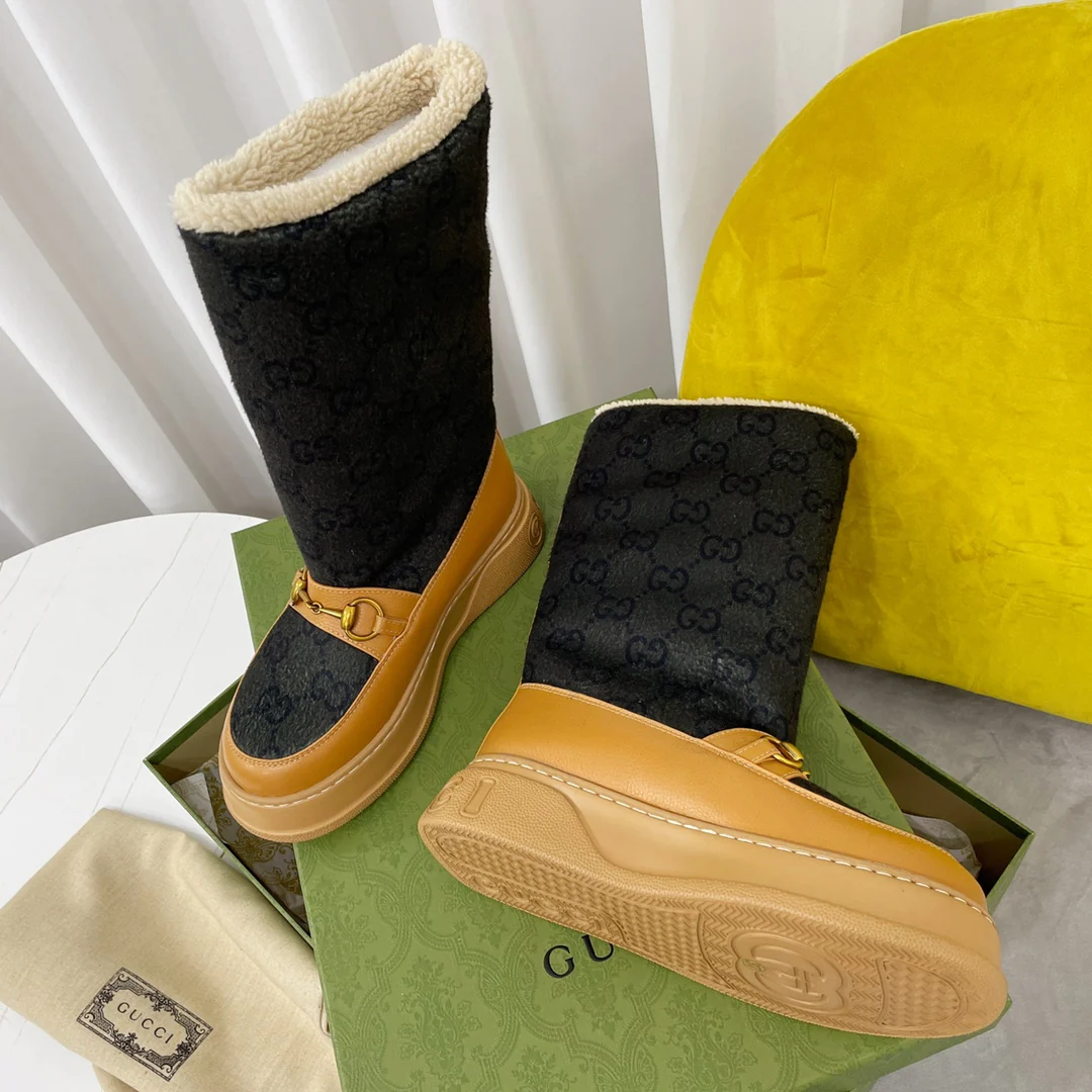 Gucci - Новинка сезона осень/зима 2022 - Шерстяные зимние сапоги