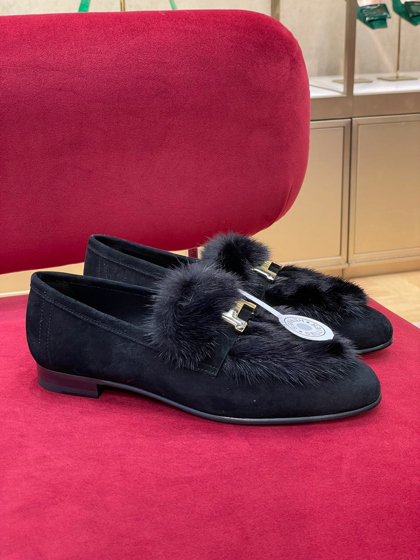 Классические лоферы Hermes из норки