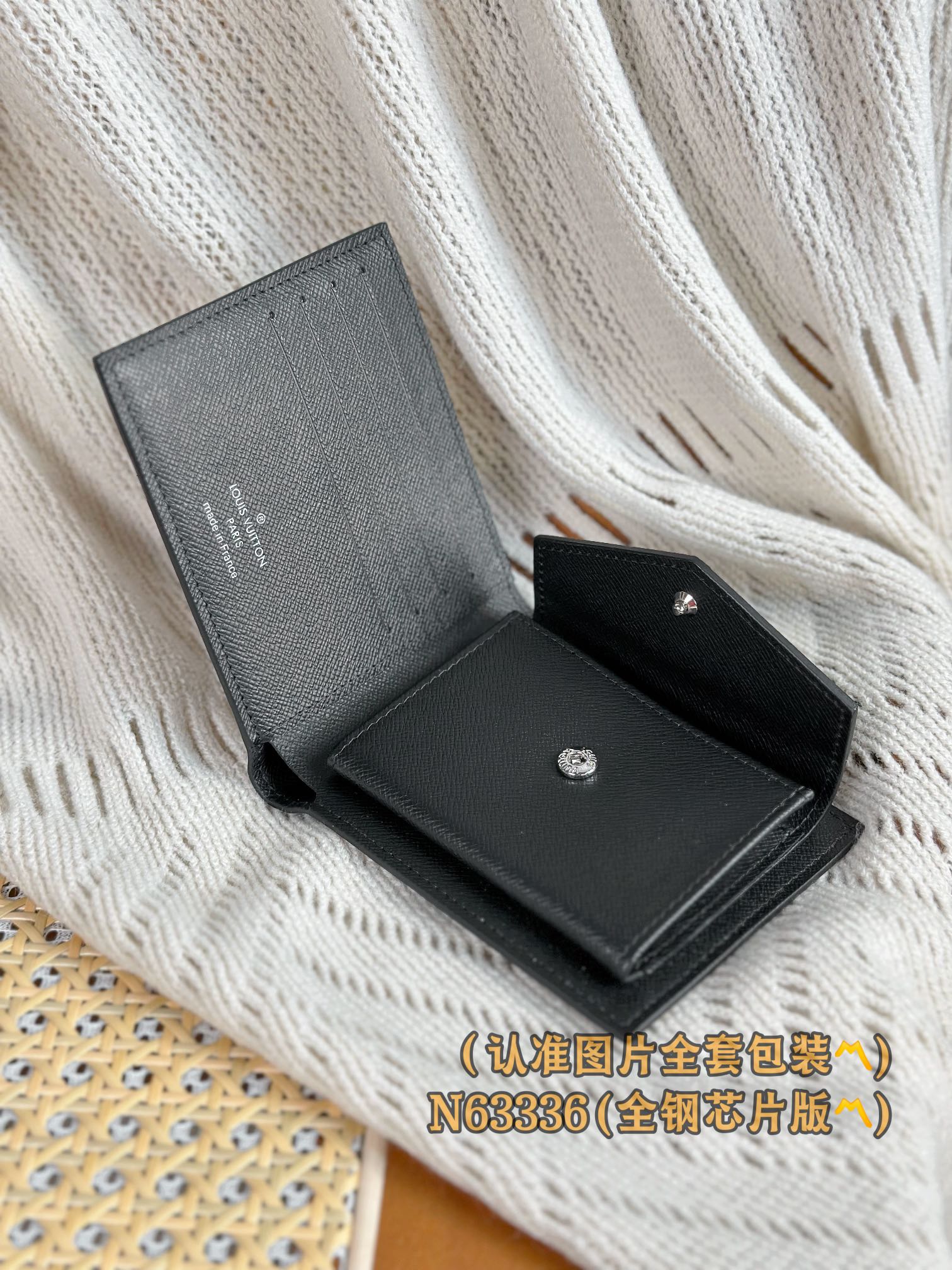 Кошелек LV-n63336-marco, черный в клетку