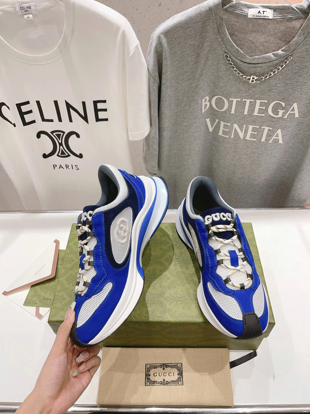 Новинка Gucci 2023 года - Кроссовки - Унисекс - Синие