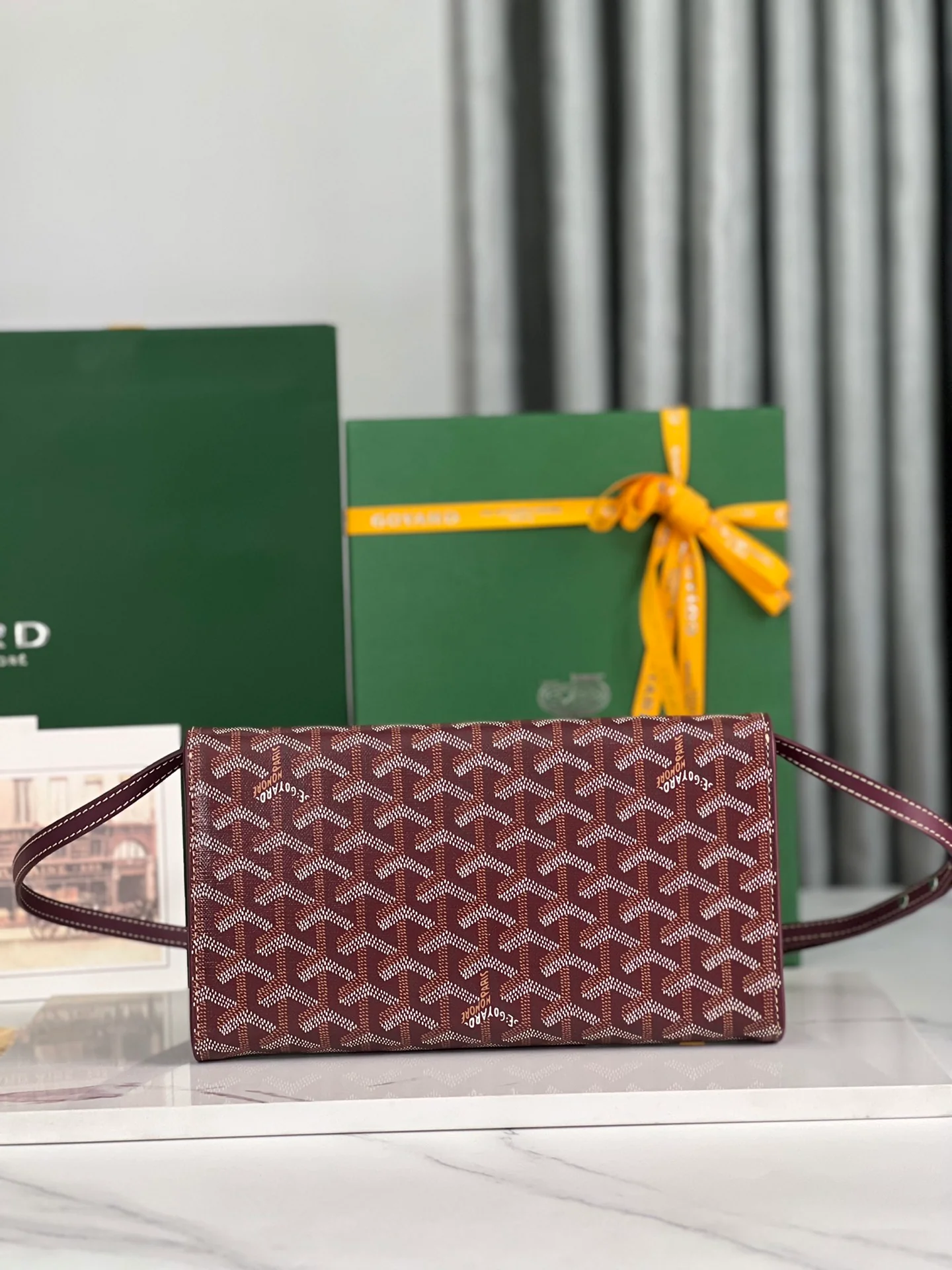 Клатч Goyard Monte Carlo, маленький, бордовый, 1 шт.