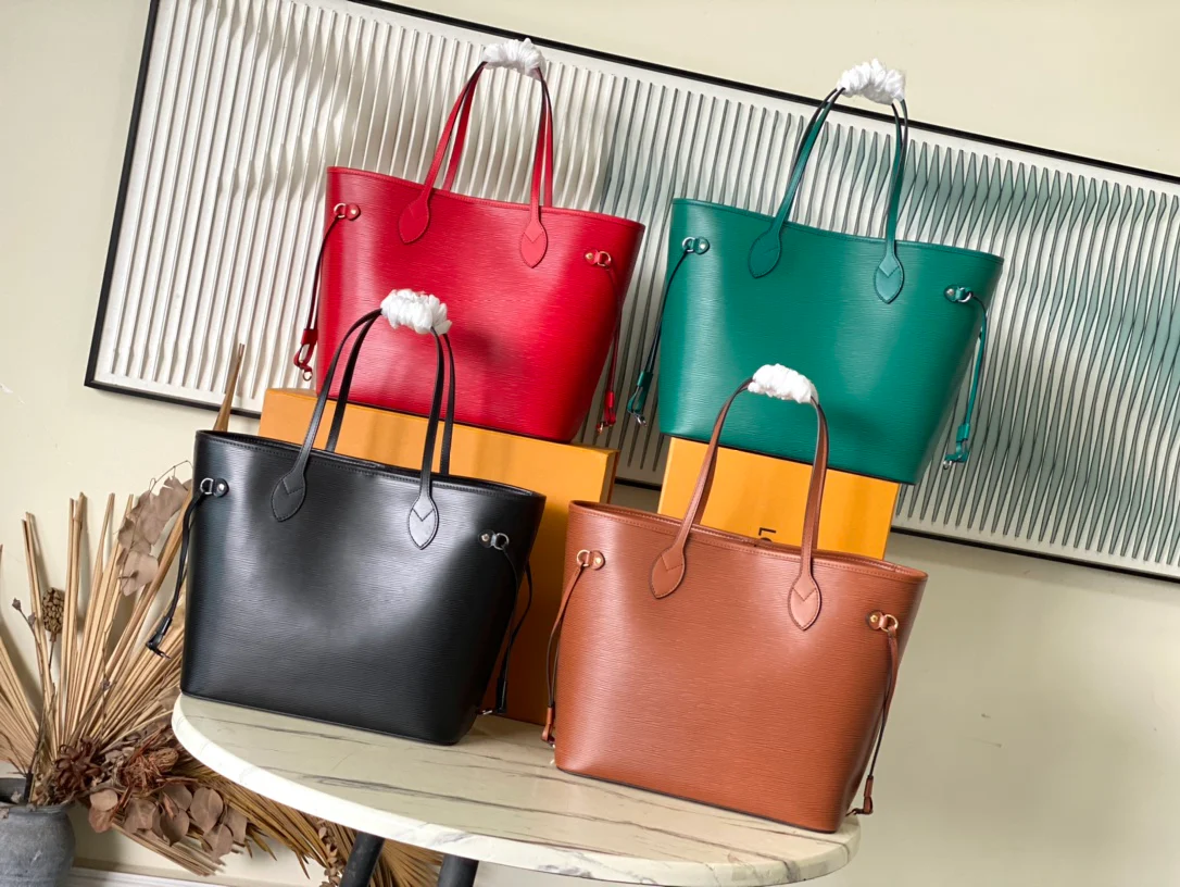 Сумка LV-m12195-neverfull-mm, зеленая